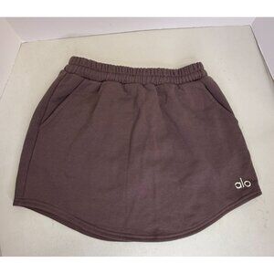 ALO Yoga High Waist Accolade Skort Skirt Size M Brown Athletic A Line